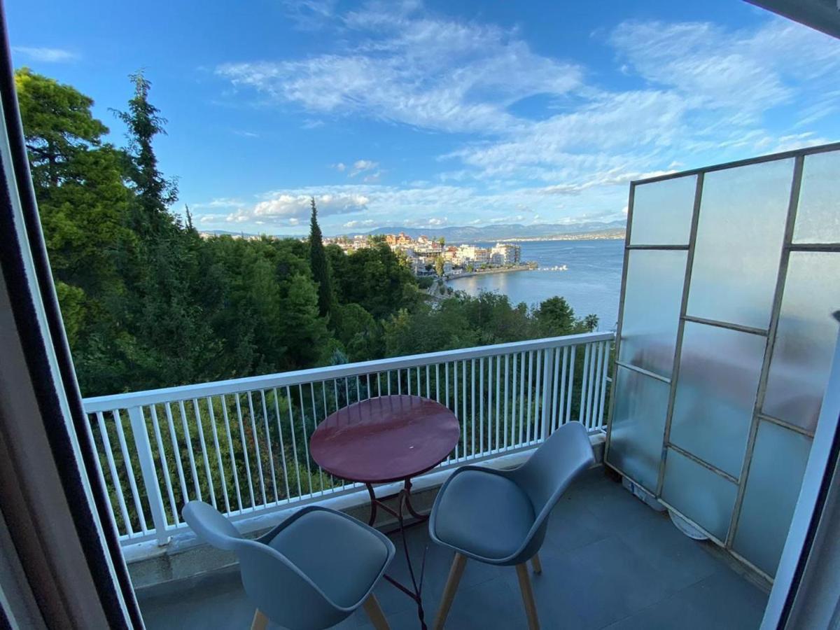 30M² Cosy Studio With Panoramic Sea View Chalkís Exteriör bild