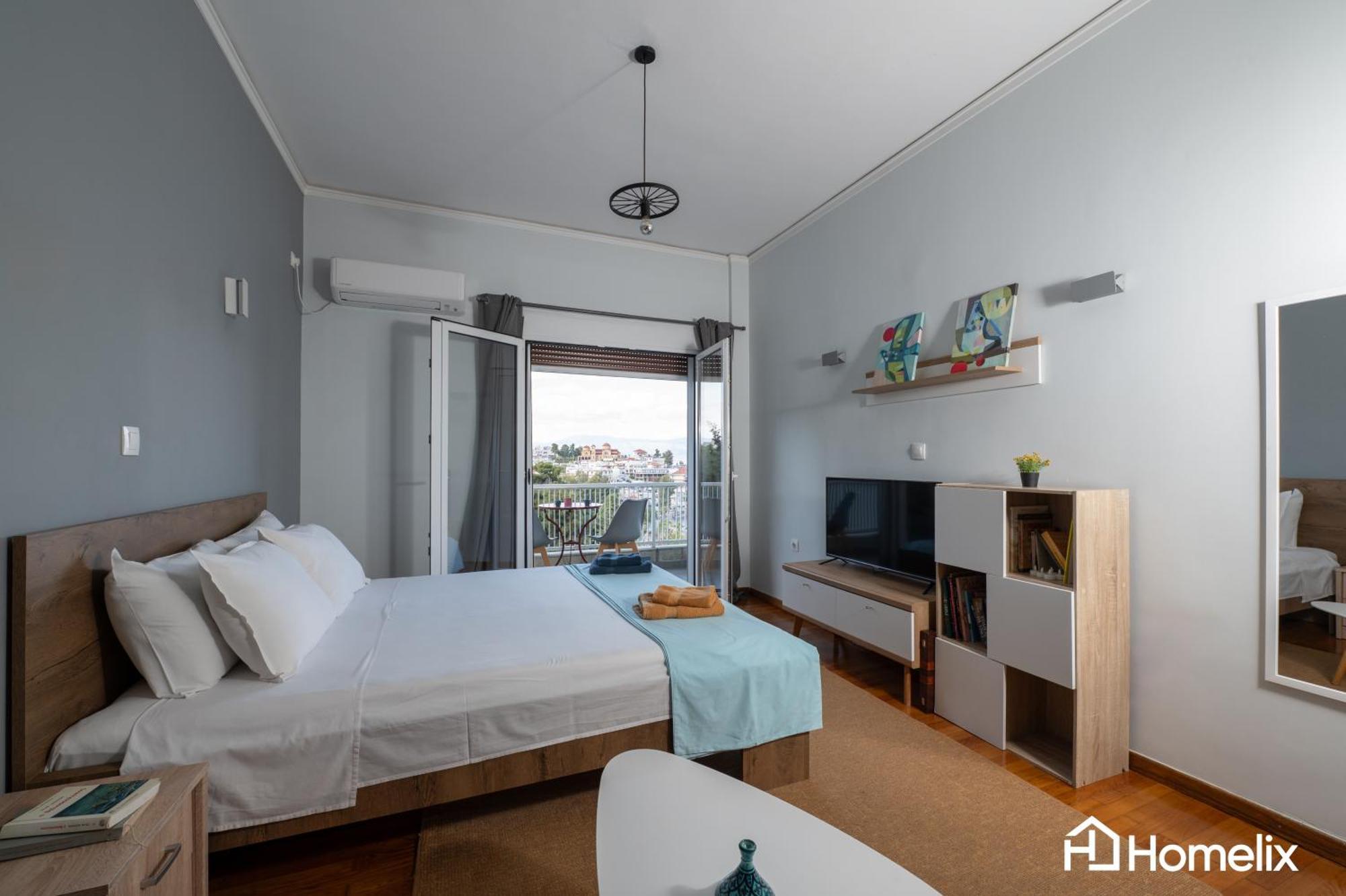 30M² Cosy Studio With Panoramic Sea View Chalkís Exteriör bild